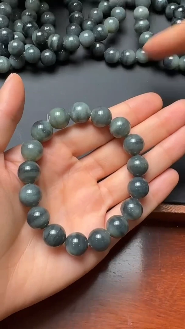 手串未镶嵌和田玉清华玉手串（卡12）