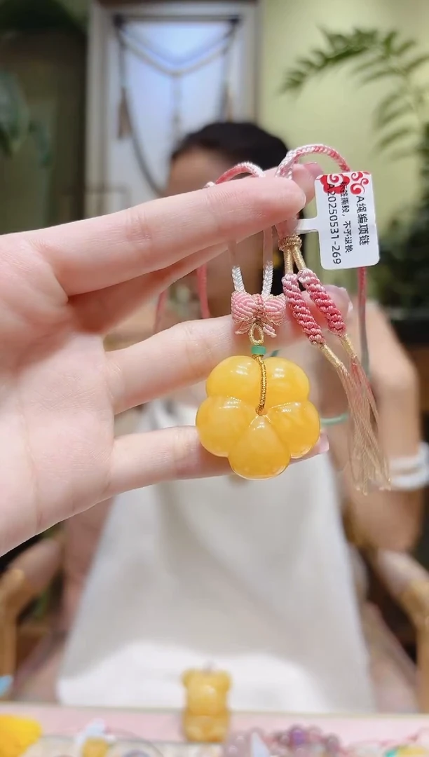 未镶嵌蜜蜡裸石蜜蜡花项链A0531-269多样性发货