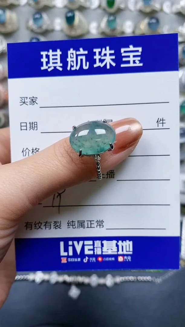 【闪购商品】翡翠戒指银S925镶嵌0019