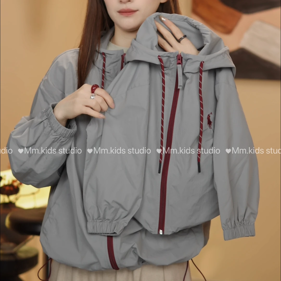 【棒嘟优优】儿童防晒服2025夏款男女童亲子纯色连帽韩系户外服