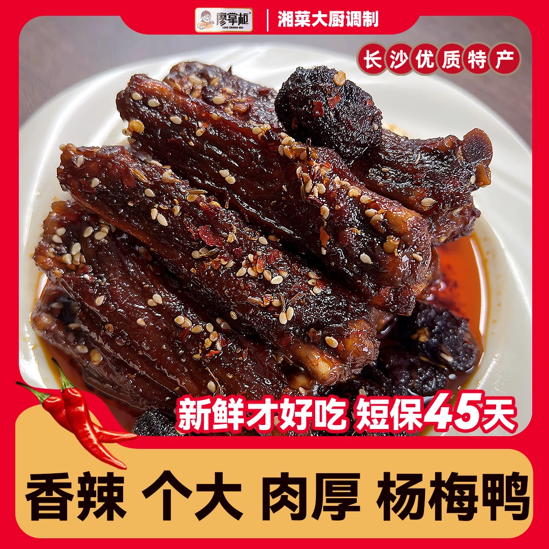 湖南特产香辣杨梅鸭翅中解馋办公室小零食湖南特产卤味追剧小吃