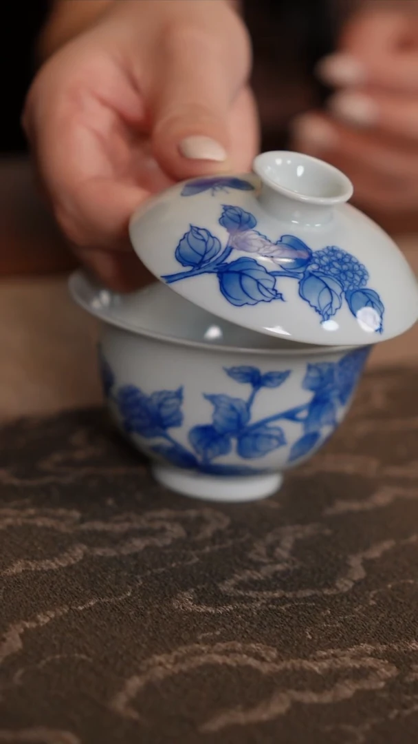 【青遇之境】绣球花盖碗