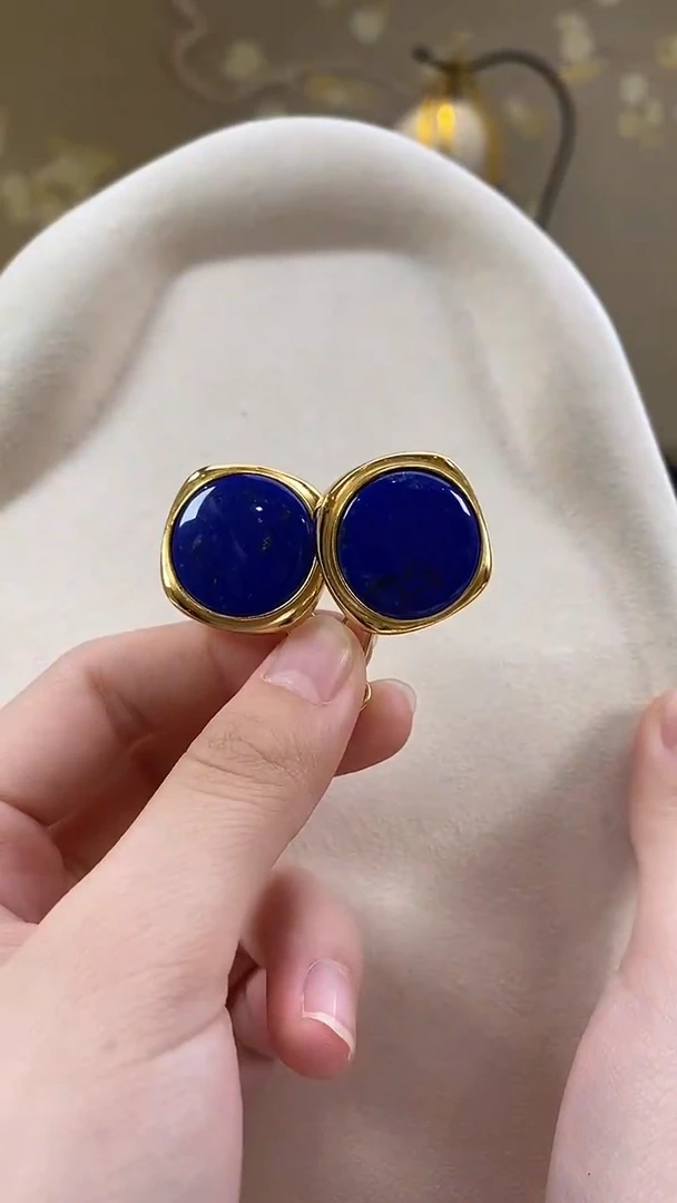 未镶嵌青金石耳饰耳环