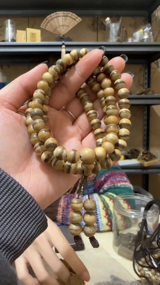 【闪购商品】沉香手串马泥涝野料多圈手串多样性发一条卡8