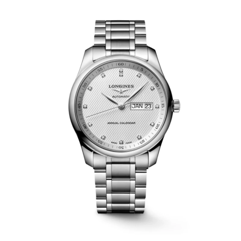 99新 Longines/浪琴 宏奢汇/名匠910白钻/表径40/L2.910.4.77.6