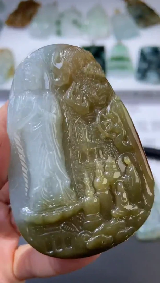 未镶嵌挂件翡翠379284 多人