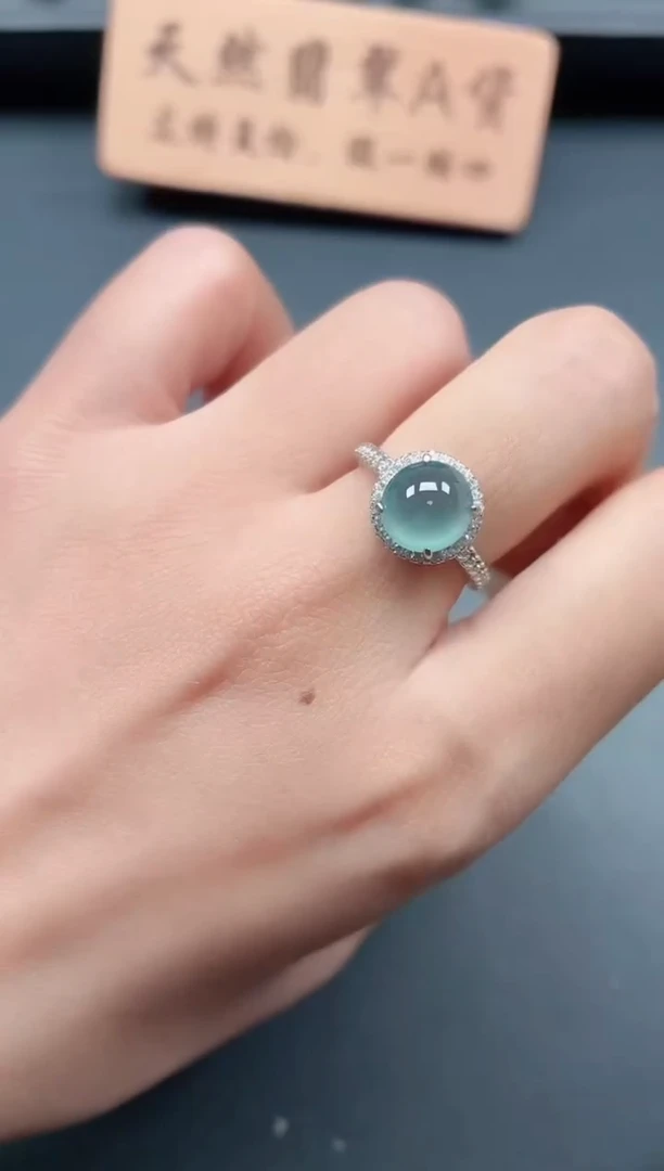 银S925镶嵌戒指翡翠11111