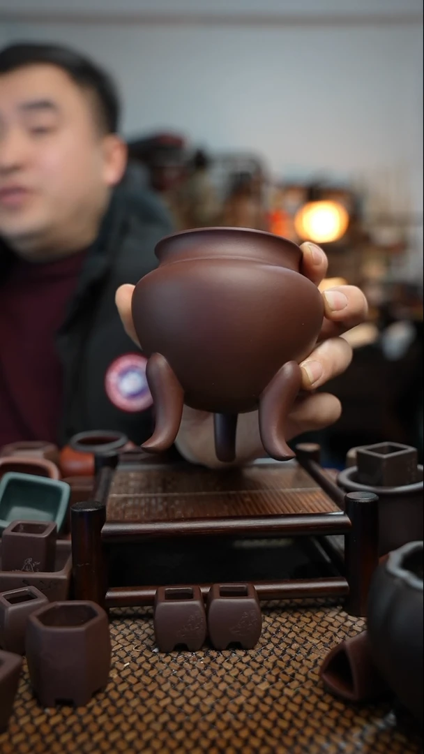 【闪购商品】紫砂花盆長木軒精品紫砂8*11