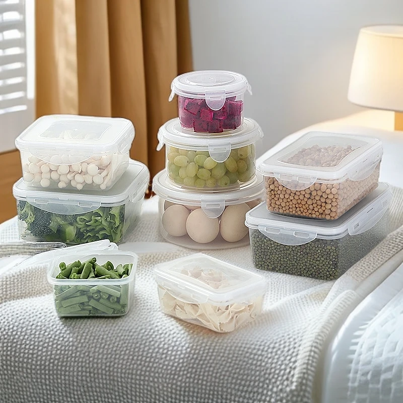 塑料保鲜盒冰箱保鲜碗微波炉加热饭盒多功能密封食物收纳盒密封盒
