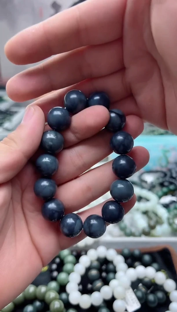 手串未镶嵌和田玉聚墨青花16