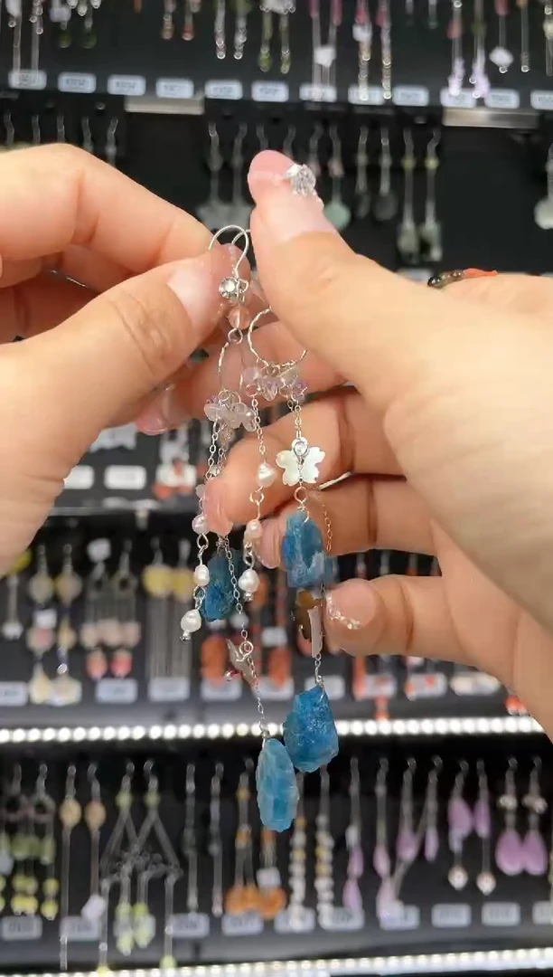 【闪购商品】紫晶耳饰银S925镶嵌种花家的咸鱼宝宝