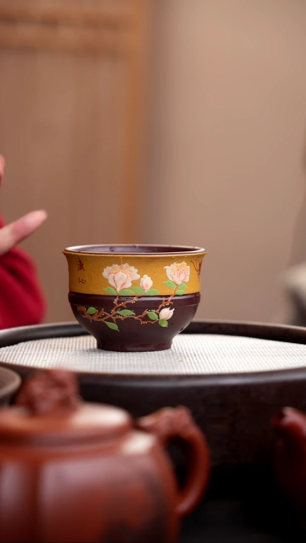 【闪购商品】紫砂茶壶黄金段双色玉兰杯