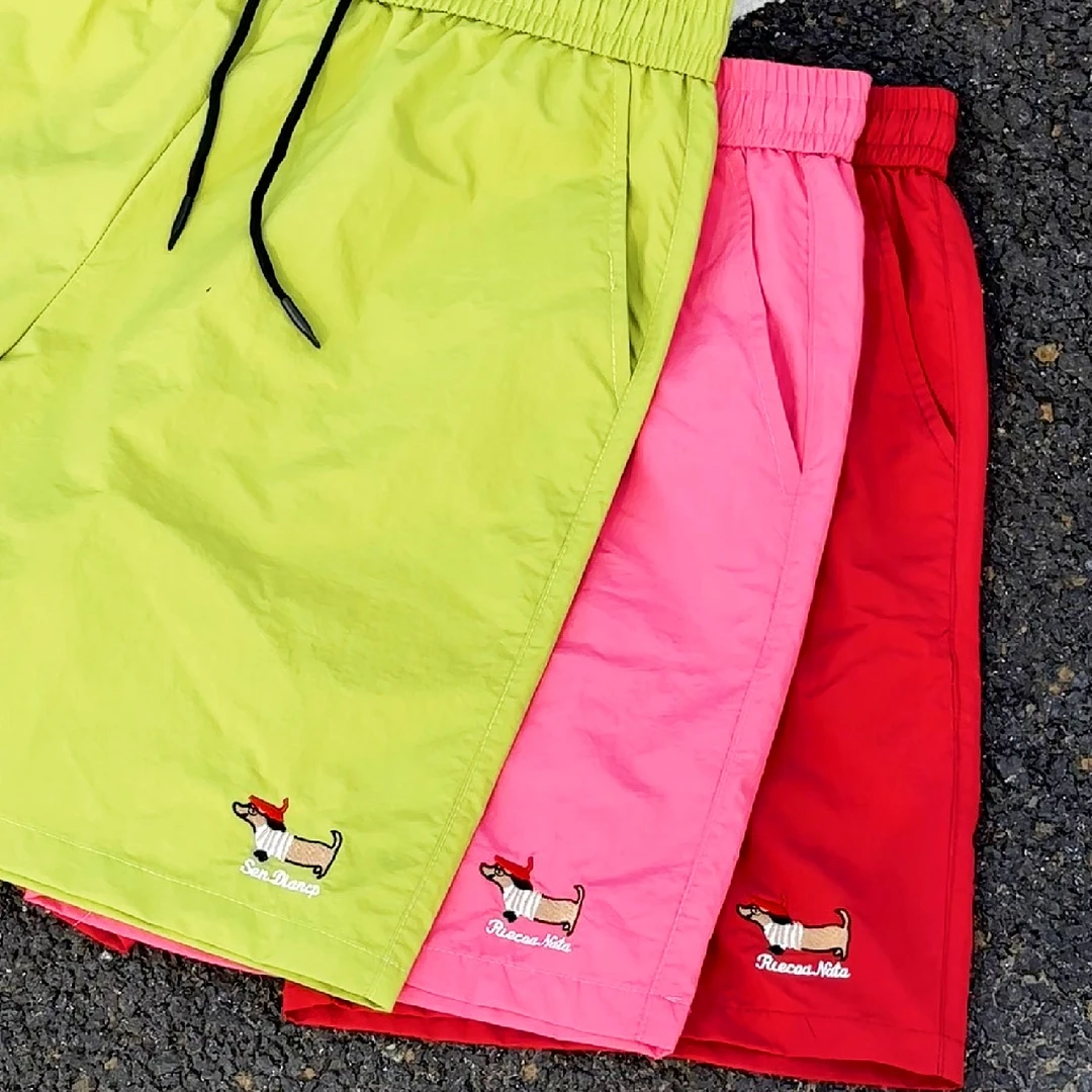 森殿【奔跑吧小狗】速干宽松短裤男女同款夏天男士短裤高级感