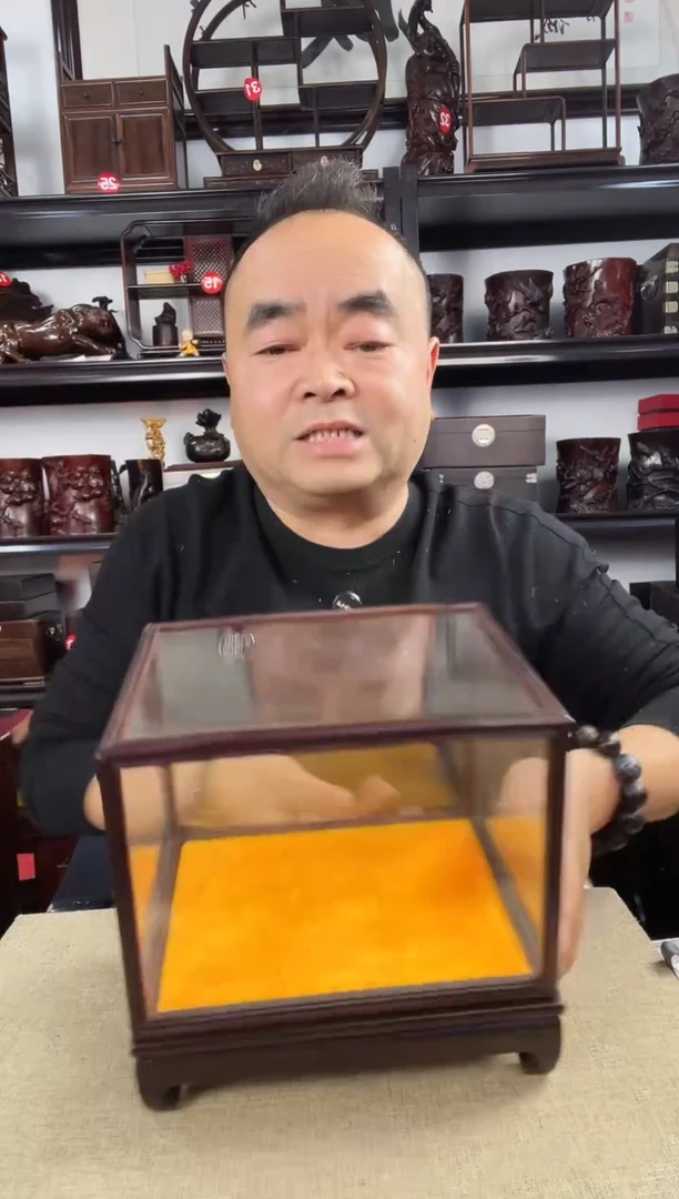 木老李红木工艺品2号玻璃罩