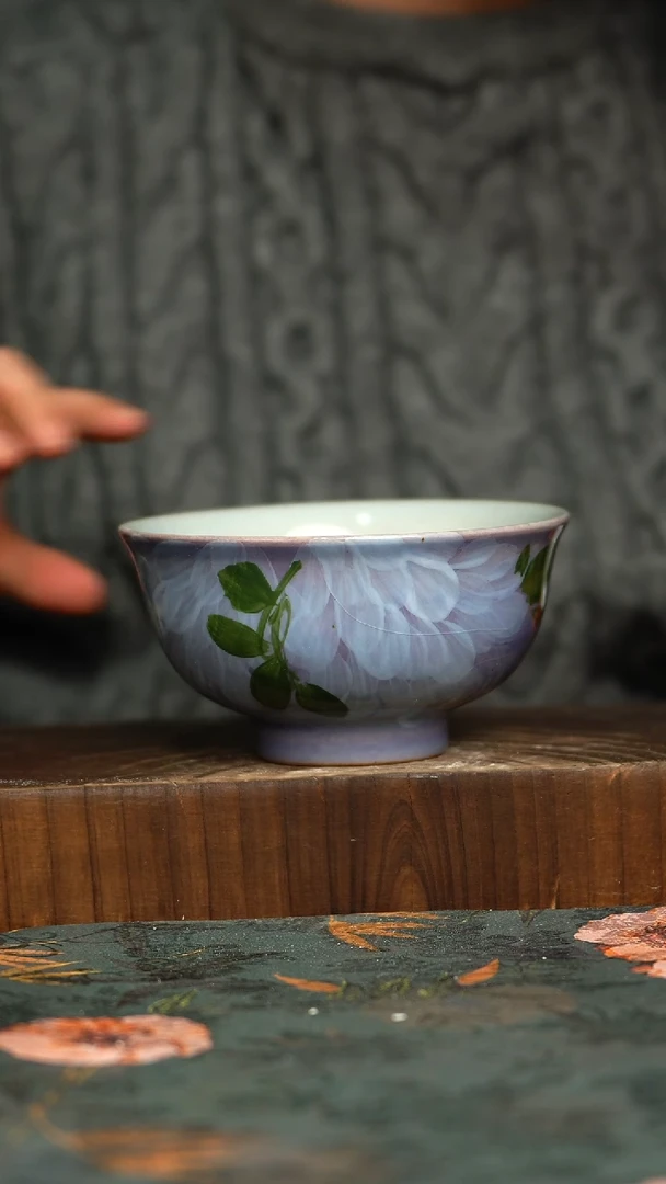 杯釉下彩手工手绘同款陶器
