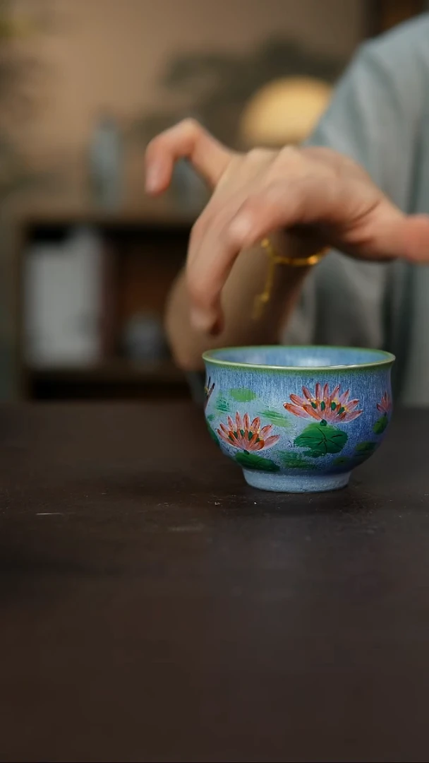 杯景德镇陶瓷杯碗柴烧多人