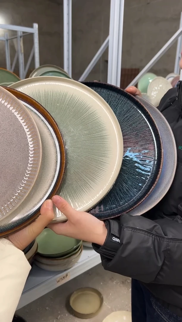 陶瓷外贸尾货瑕疵满20包邮X5 大盘10.5英寸