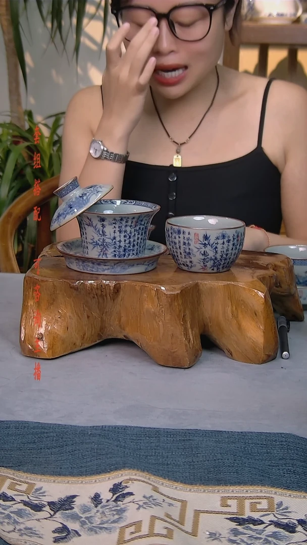 简装家用款2件套 老陶泥开片纹陶瓷茶具
