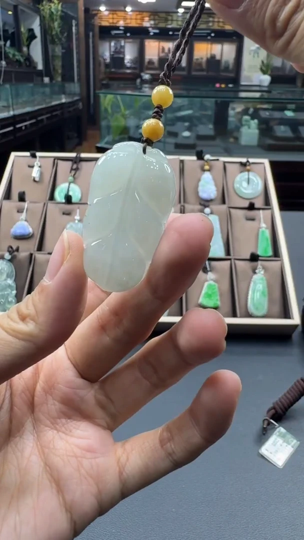 未镶嵌挂件翡翠树叶