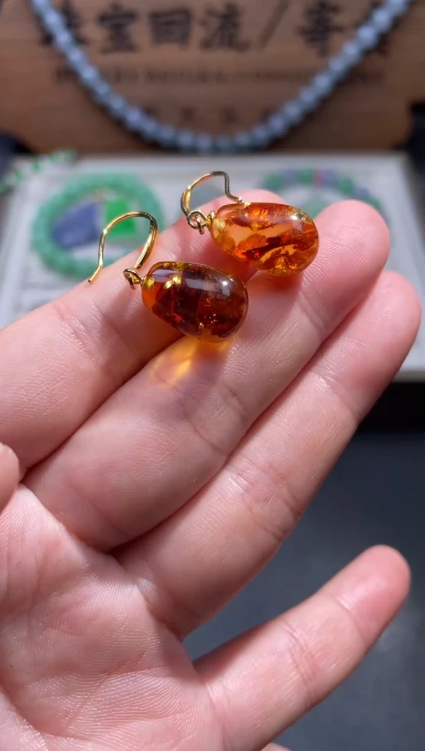 【闪购商品】琥珀裸石银S925镶嵌44..........