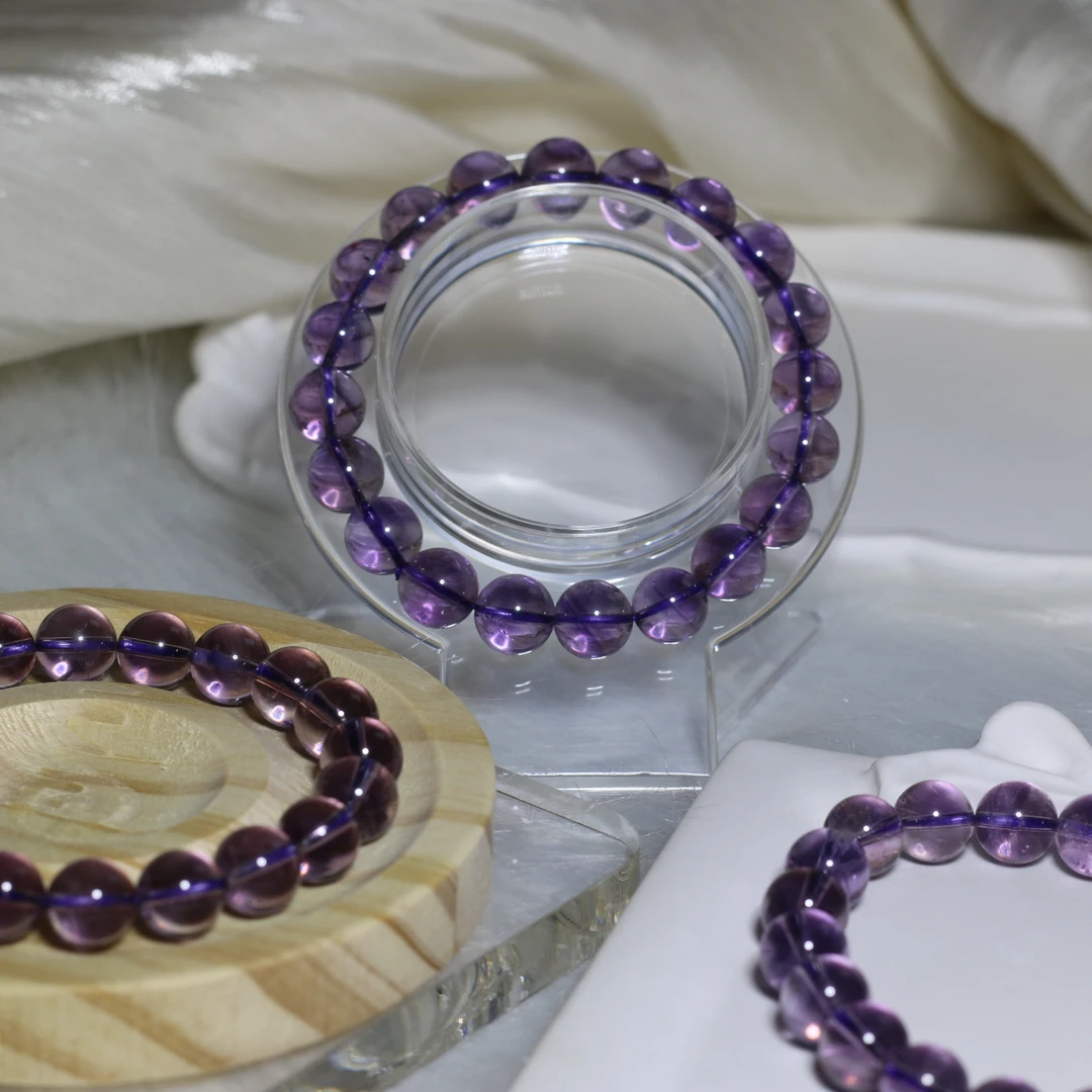 紫黄晶手串  紫水晶伴黄水晶手串