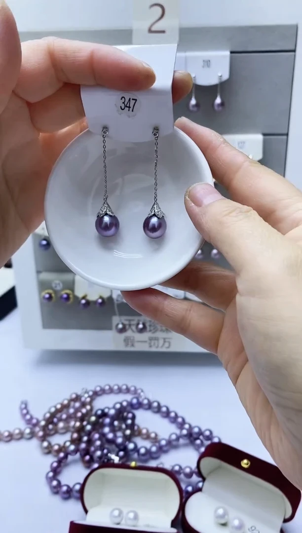 【闪购商品】淡水珍珠耳饰银S925镶嵌347
