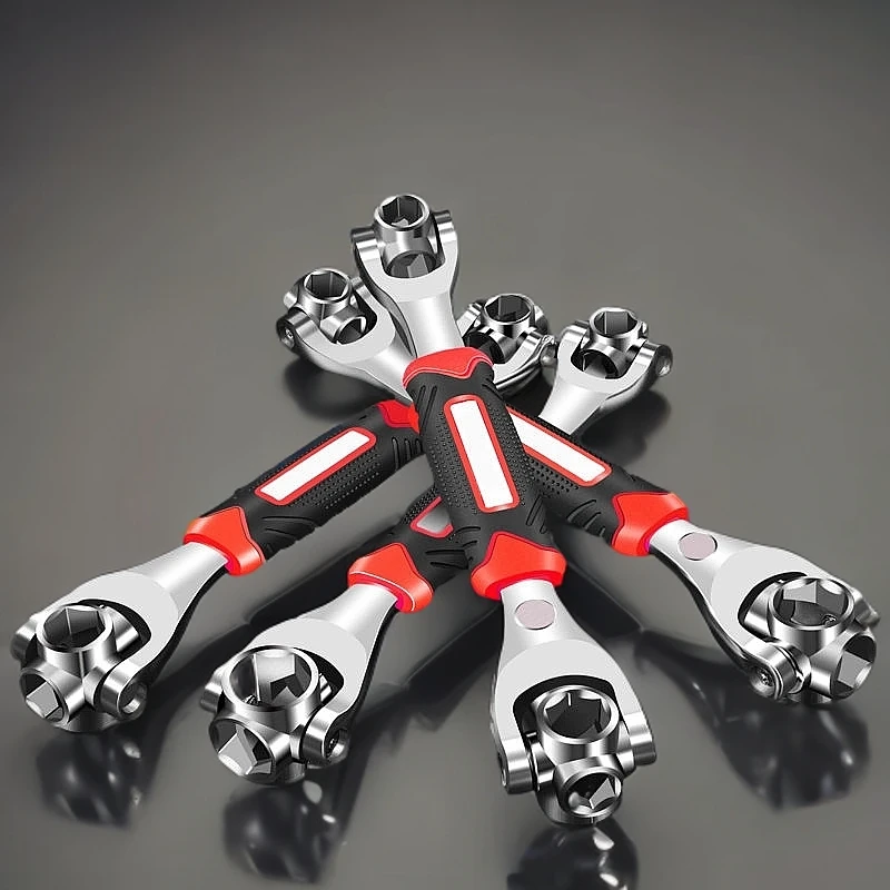 德式多功能8合1多功能套筒扳手八合一万能万向旋转多头扳手活扳手