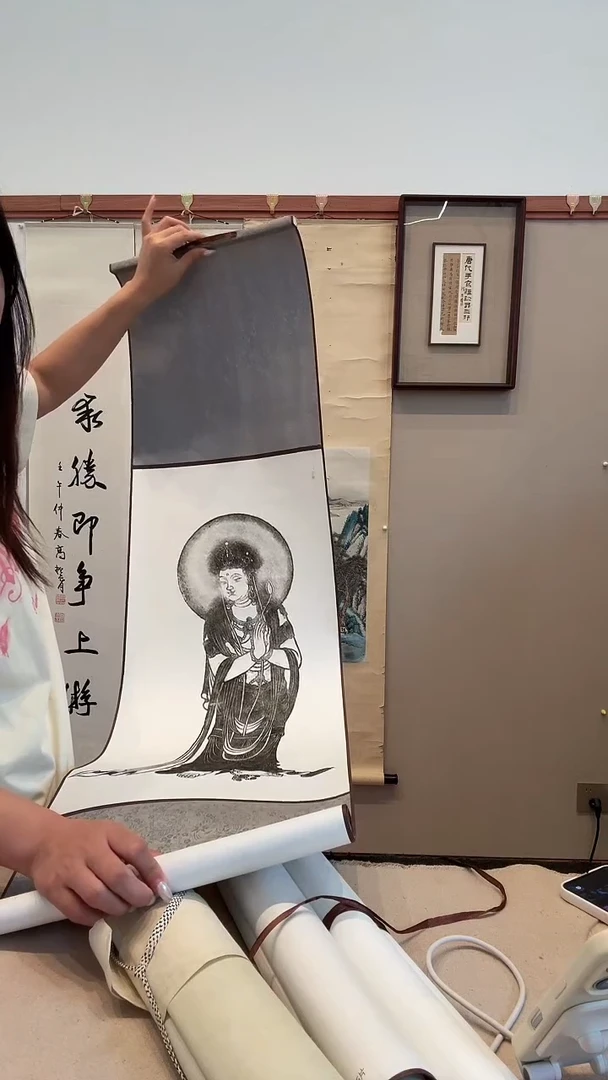 拓片j造像拓片卷轴一件