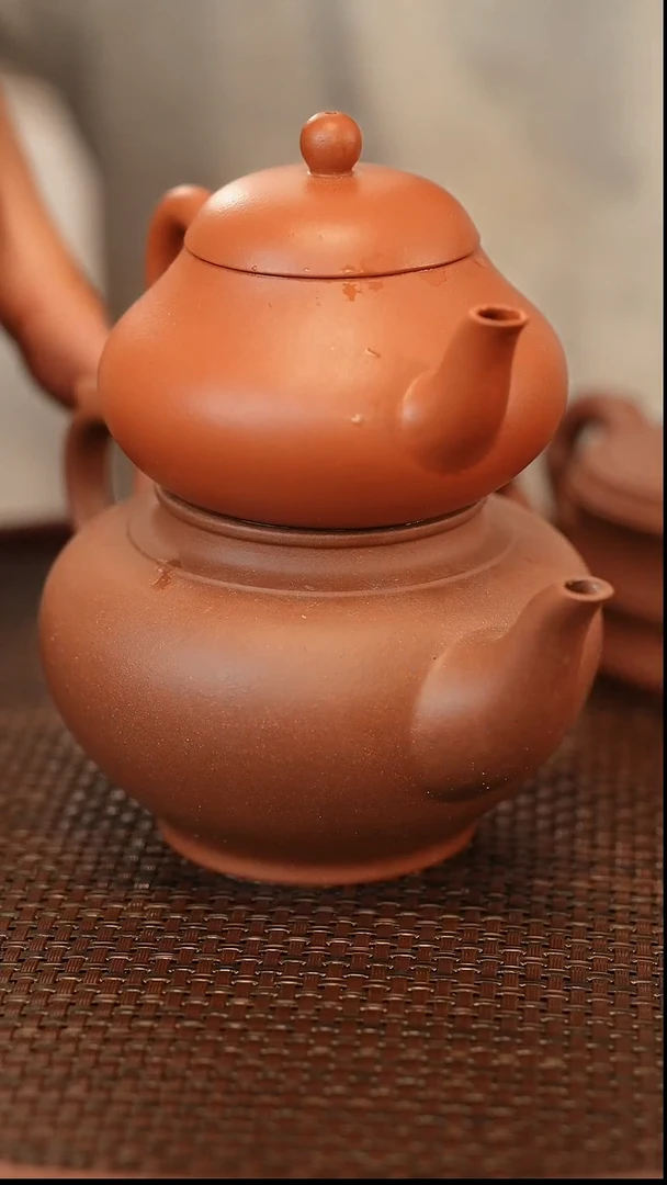 茶壶紫砂朱泥梨型     紫泥大笑樱