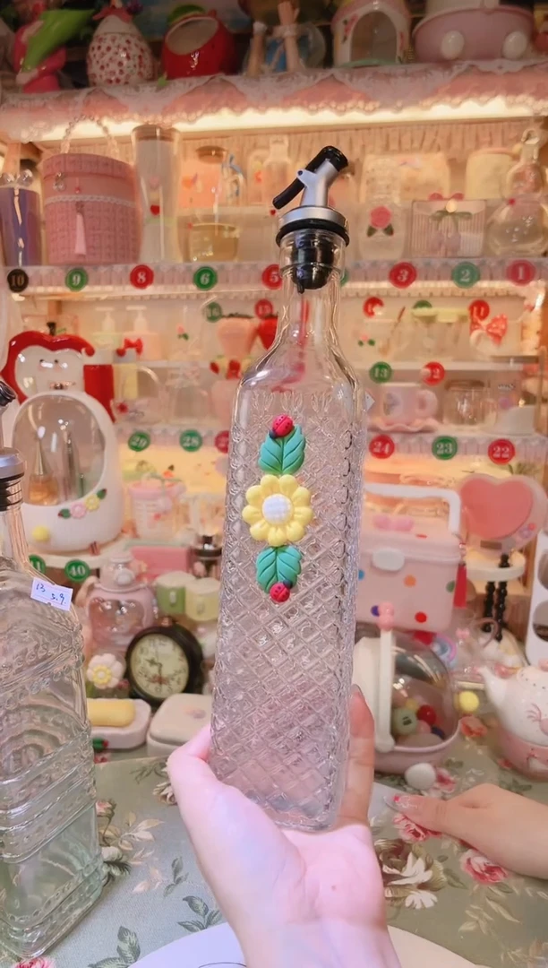 摆件品质好发货快放心拍！太阳花醋油瓶黄色