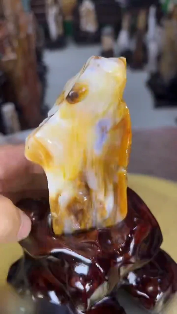 未镶嵌珠宝奇石硅化玉缅甸天然树化玉摆件