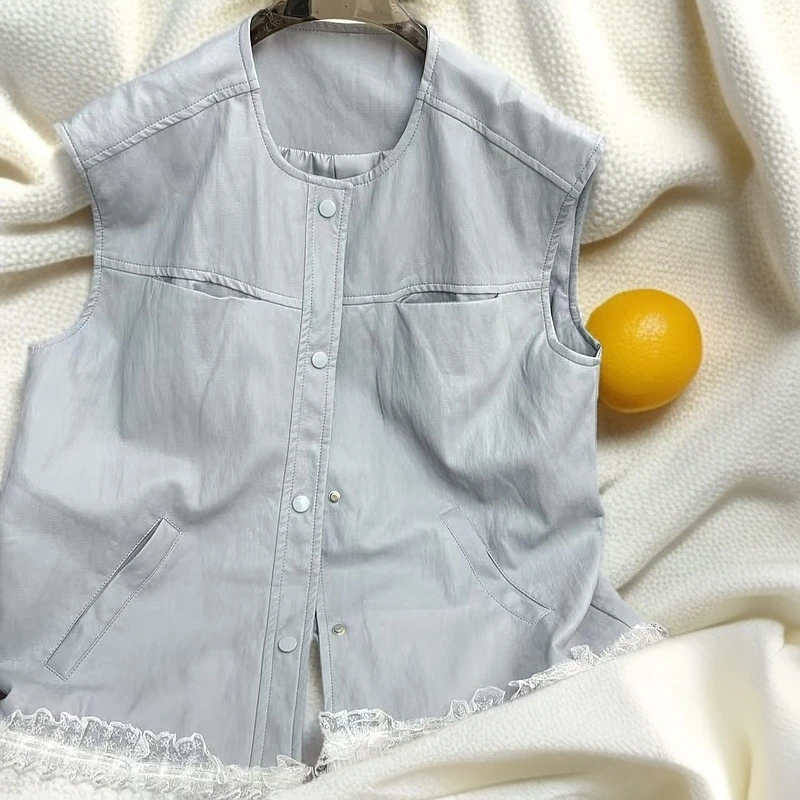 苏棠专属链接-无袖马夹时尚休闲百搭夏季薄款简约潮流纯色韩版