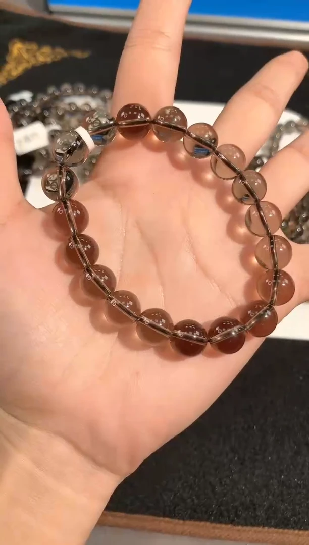 【闪购商品】水晶手链未镶嵌7号茶水晶单圈10mm