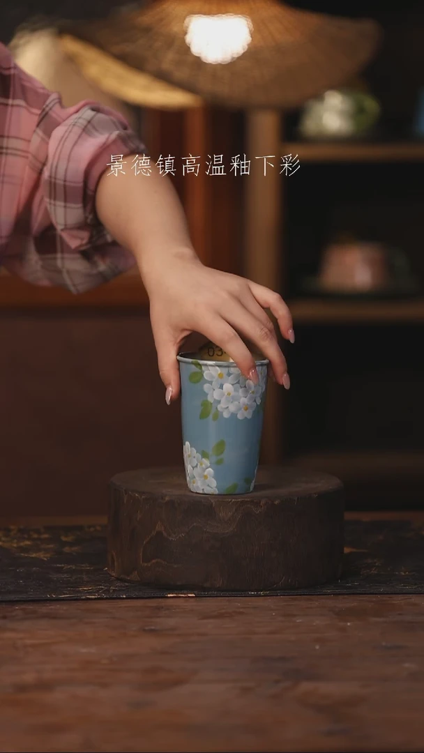 陶瓷景德镇高温釉下手绘陶瓷034