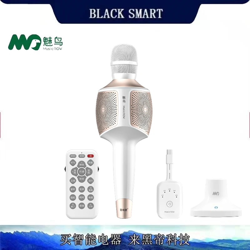 魅鸟巨声音响麦话筒音响一体式麦克风 手机K歌 电视KTV 汽车 直播