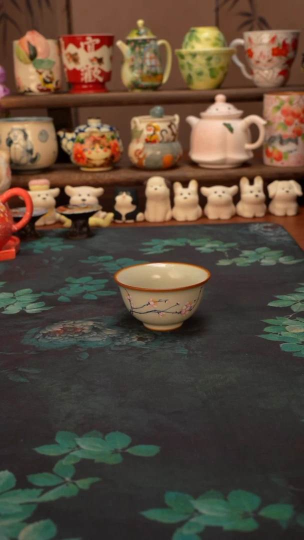 【落单】李辉熠 梅花主人杯带开片