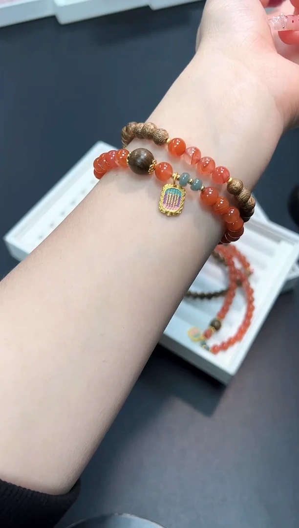 【闪购商品】南红玛瑙手串未镶嵌64A4多样性发其一/1条默认微瑕