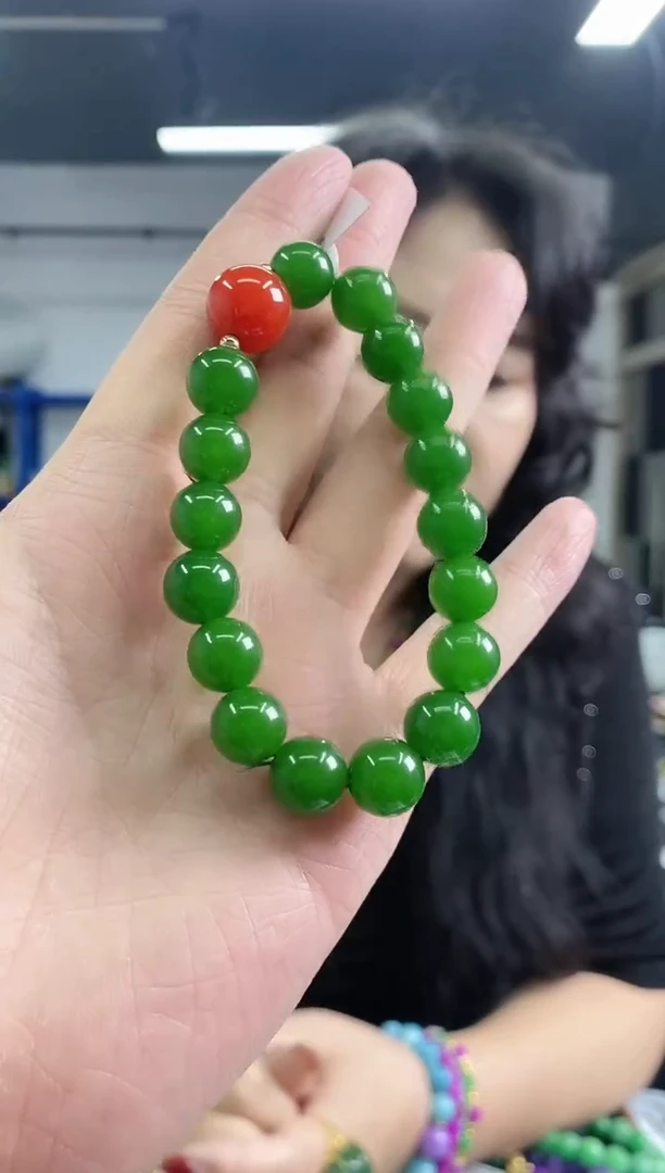 手串未镶嵌和田玉多样性发其一颜色微差