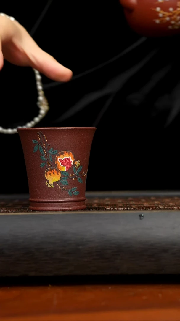 【闪购商品】紫砂茶壶老紫泥石榴杯