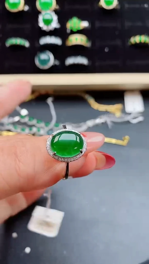 【闪购商品】翡翠戒指银S925镶嵌321321