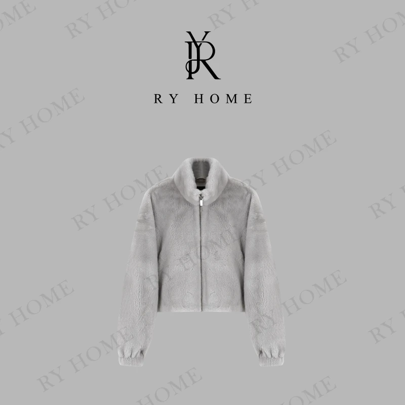 【容雨RYHOME】高品时尚立领拉链水貂外套243W1830