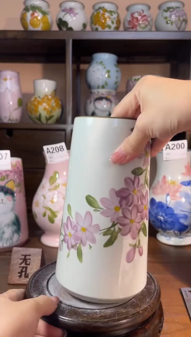 瓶景德镇手绘陶瓷花瓶，