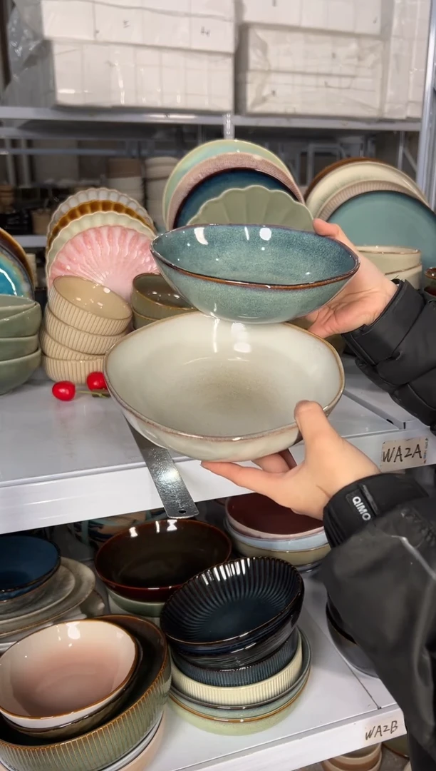 陶瓷外贸尾货瑕疵满20包邮X2 菜碗组合