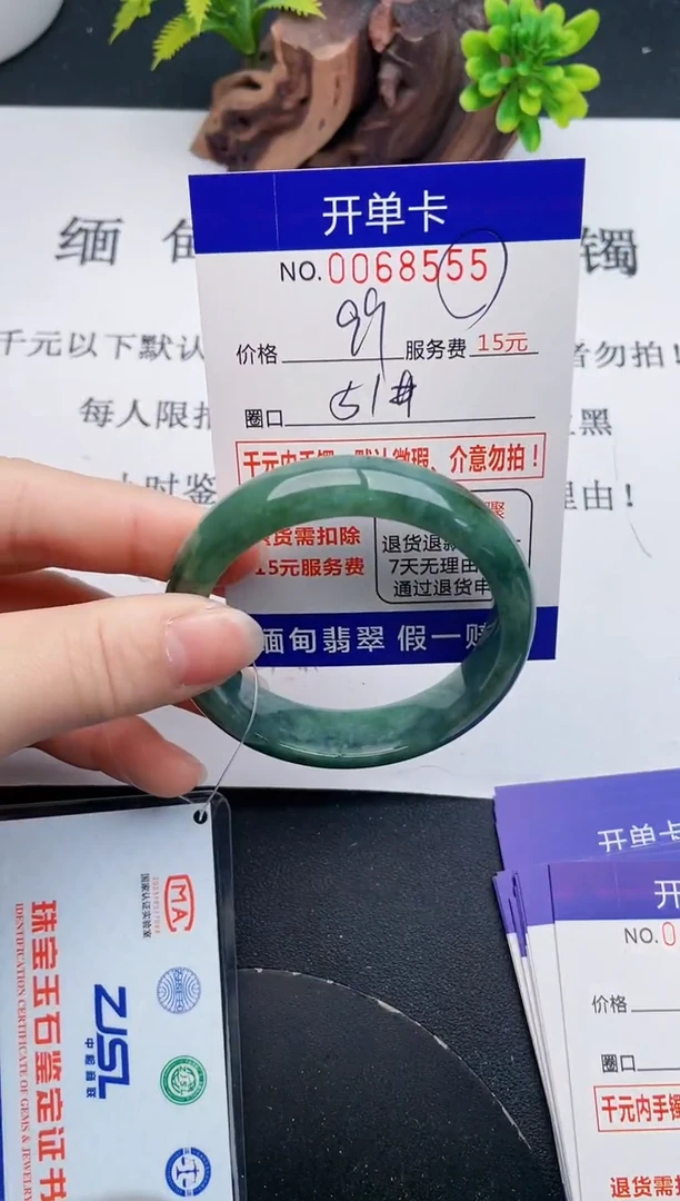 【闪购商品】翡翠手镯未镶嵌55天然翡翠A货