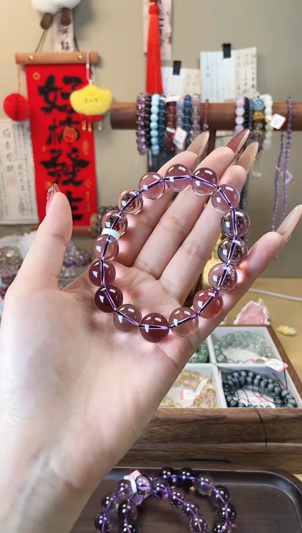 【闪购商品】水晶手链未镶嵌13.5m巴西紫水晶