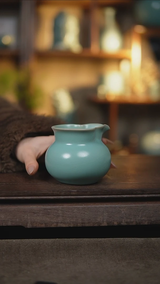 【闪购商品】杯仿古天青葫芦公道杯瑕