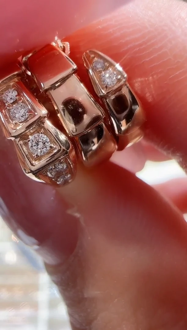 【闪购商品】钻石项链18K金镶嵌三圈头尾K玫