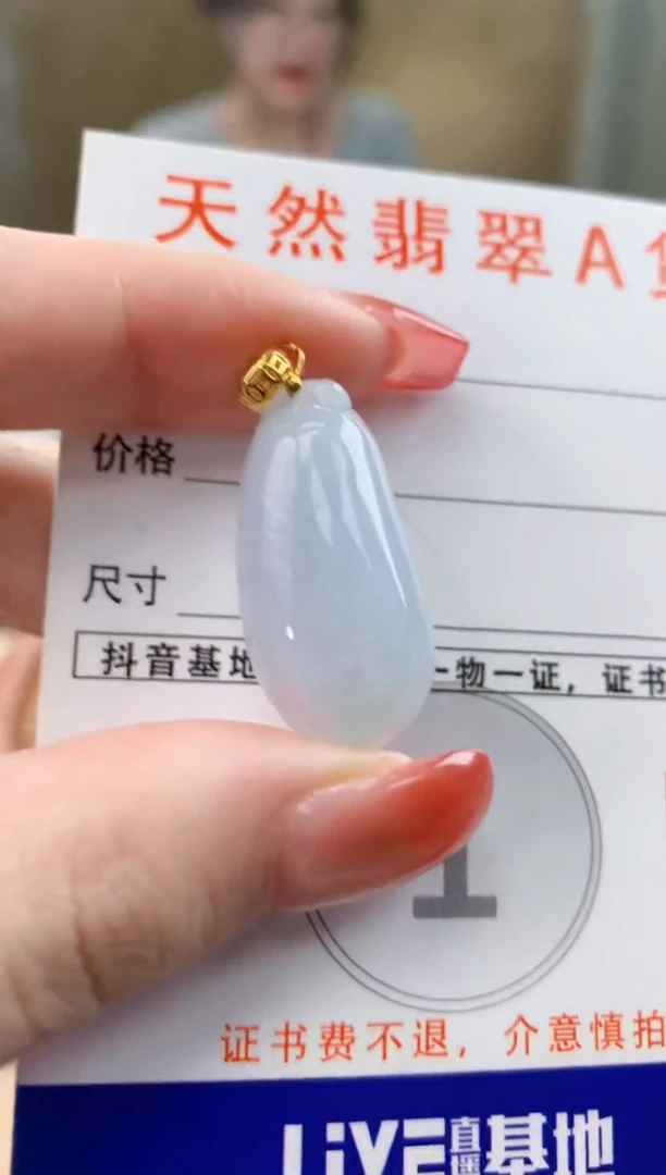 颈饰未镶嵌翡翠 天然A货翡翠挂件