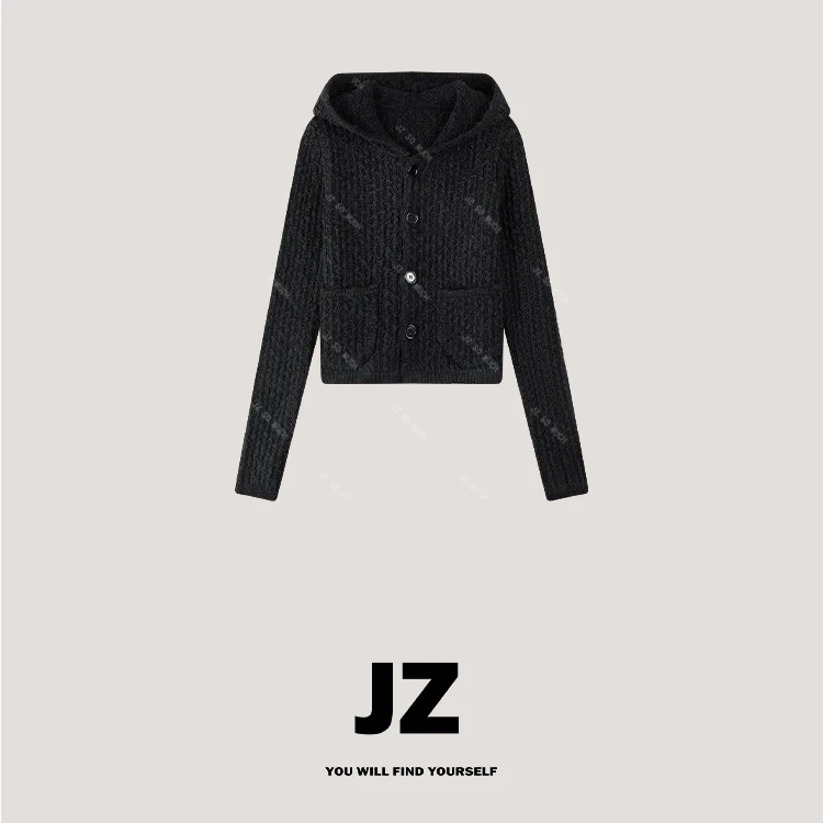 金子/JZ SO MUCH【挪威森林】极简慵懒经典100%棉连帽毛衣