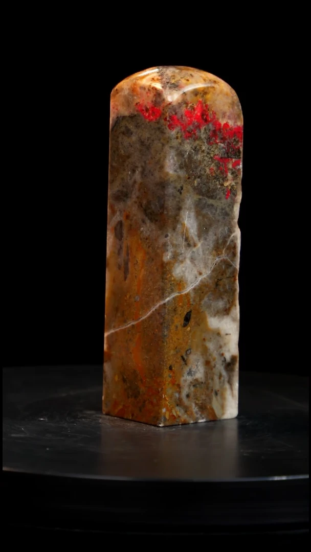 鸡血石刘关张鸡血石